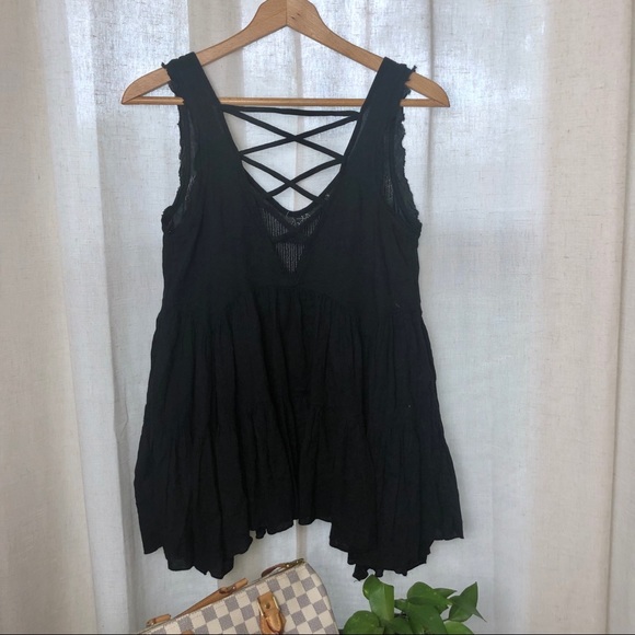 ⭕️Sold⭕️Free People Beaded Boho Swing Top X-Small - Picture 2 of 2